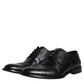 Black Leather Lace Up Men Derby Formal Shoes