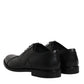 Black Leather Lace Up Men Derby Formal Shoes