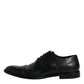 Black Leather Lace Up Men Derby Formal Shoes