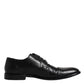 Black Leather Lace Up Men Derby Formal Shoes