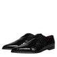 Black Exotic Leather Mens Derby Formal Shoes