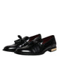 Black Calf Leather Loafers Mens Dress Shoes