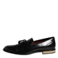 Black Calf Leather Loafers Mens Dress Shoes