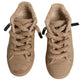 Brown Jute Fabric Low Top Men Sneakers Shoes