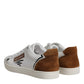 White Brown London Low Top Men Sneakers Shoes