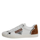 White Brown London Low Top Men Sneakers Shoes