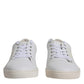 White Leather Low Top Men Sneakers Shoes