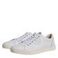 White Leather Low Top Men Sneakers Shoes