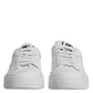 White Miami Leather Low Top Sneakers Shoes