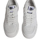 White Miami Leather Low Top Sneakers Shoes