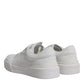 White Miami Leather Low Top Sneakers Shoes