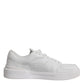 White Miami Leather Low Top Sneakers Shoes