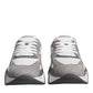 Grey Leather Neoprene Chunky Low Top Squalo Sneakers Shoes