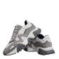 Grey Leather Neoprene Chunky Low Top Squalo Sneakers Shoes