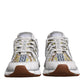 White Trigreca Barocco Print Low Top Sneakers Shoes