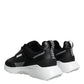 Black Canvas Quad Fabric Medusa Low Top Sneaker Shoes