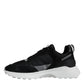 Black Canvas Quad Fabric Medusa Low Top Sneaker Shoes