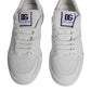 White Miami Leather Low Top Sneakers Shoes