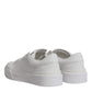 White Miami Leather Low Top Sneakers Shoes