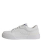 White Miami Leather Low Top Sneakers Shoes