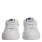 White Miami Leather Low Top Sneakers Shoes