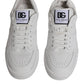 White Miami Leather Low Top Sneakers Shoes