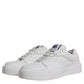 White Miami Leather Low Top Sneakers Shoes