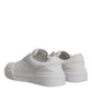 White Miami Leather Low Top Sneakers Shoes