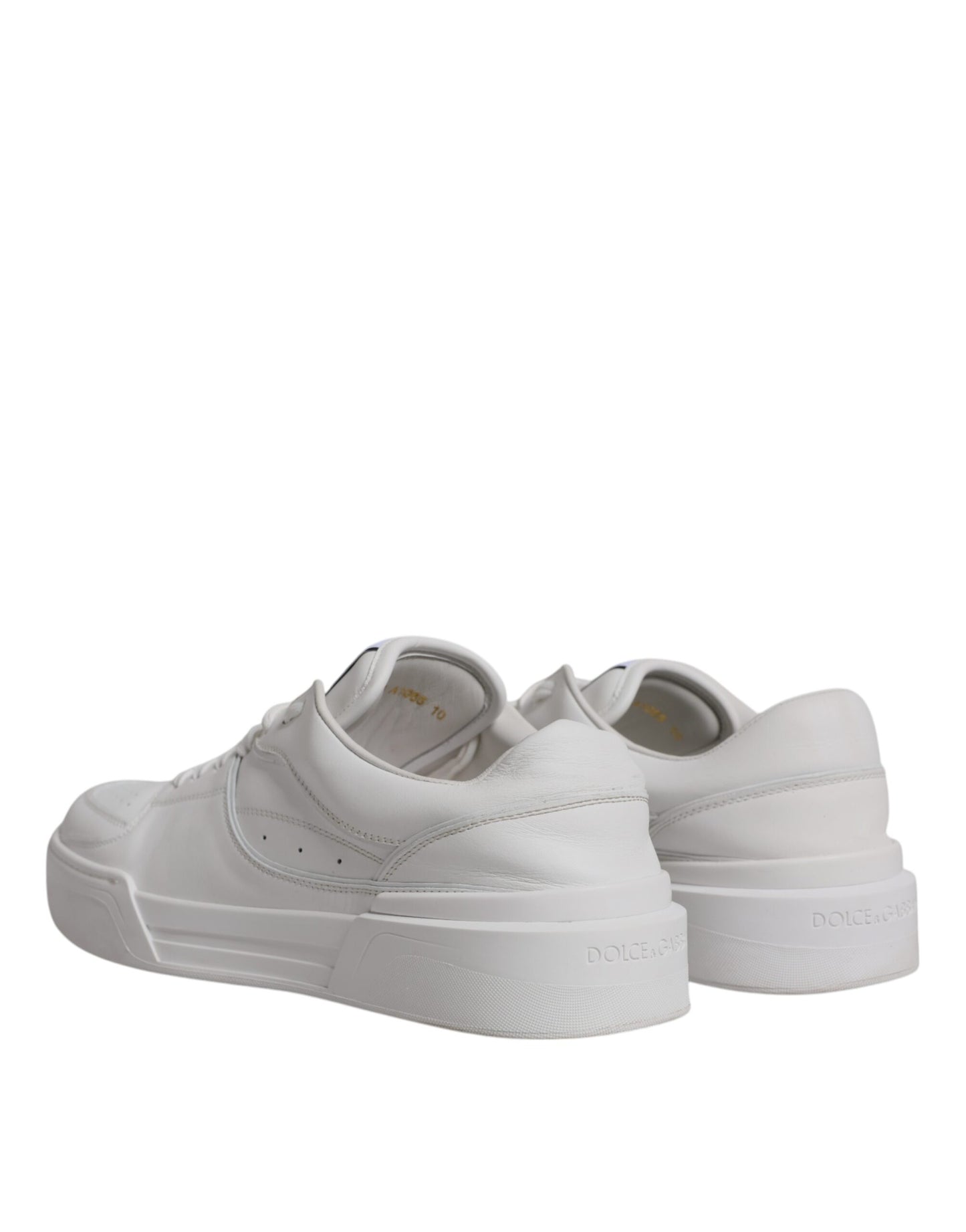 White Miami Leather Low Top Sneakers Shoes