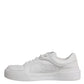 White Miami Leather Low Top Sneakers Shoes