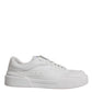 White Miami Leather Low Top Sneakers Shoes