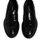 Black Leather Mocassin Formal Dress Shoes