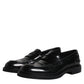 Black Leather Mocassin Formal Dress Shoes