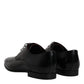 Black Leather Lace Up Men Derby Formal Shoes