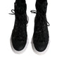 Black Nylon Galileo High Top Sneakers Shoes