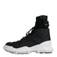 Black Nylon Galileo High Top Sneakers Shoes