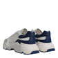 White Blue DAYMASTER Leather Sneakers Shoes