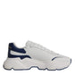 White Blue DAYMASTER Leather Sneakers Shoes