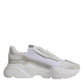 White Leather Daymaster Low Top Sneakers Shoes