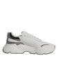 White Silver DAYMASTER Leather Sneakers Shoes