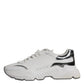 White Silver DAYMASTER Leather Men Sneakers Shoes