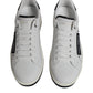 White Leather Low Top Men Sneakers Shoes