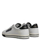 White Leather Low Top Men Sneakers Shoes