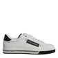 White Leather Low Top Men Sneakers Shoes