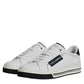 White Leather Low Top Men Sneakers Shoes