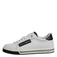 White Leather Low Top Men Sneakers Shoes