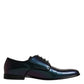 Peacock Patent Leather Derby Men Dress Shoes