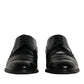 Black Leather Derby Formal Men Dress Shoes