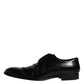 Black Leather Derby Formal Men Dress Shoes