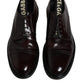 Bordeaux Leather Derby Formal Dress Shoes